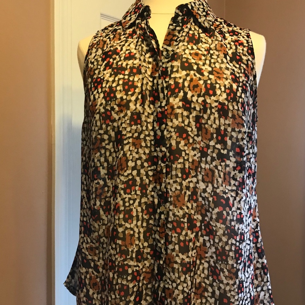 Lane Bryant sheer sleeveless blouse